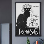 Poster La tournée du Chat Noir<br><div class="desc">Um impressão pop de arte preto e branco do icônico poster de arte de 1896 pelo nascer suíço Art Nouveau,  pintor teófilo Steinlen. "Chat Noir" é francês para "black cat". Os quadros opcionais (não incluídos) estão disponíveis a um custo adicional.</div>