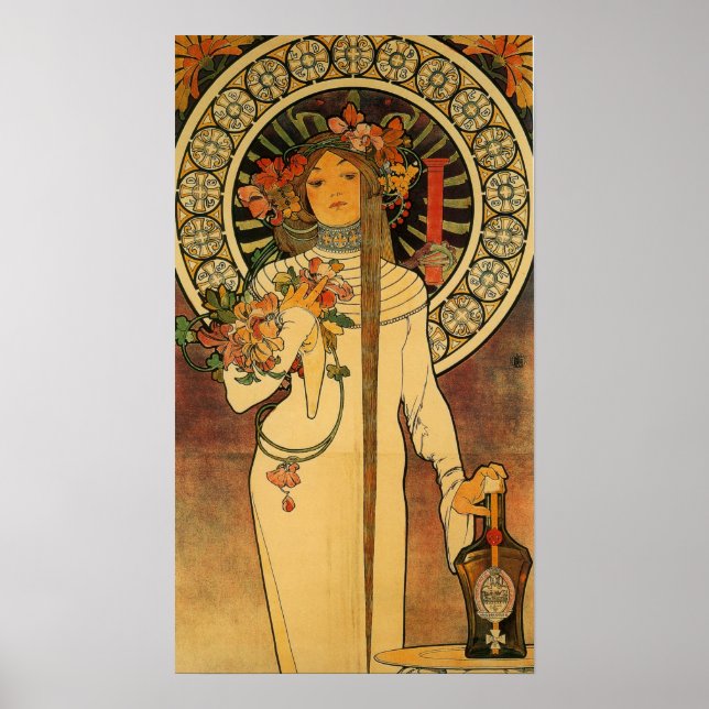 Poster La Trappistine por Alfons Mucha - Art Nouveau (Frente)