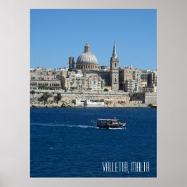 Poster La Valletta Malta Landscape Vacscape Souvenir