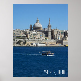 Poster La Valletta Malta Landscape Vacscape Souvenir