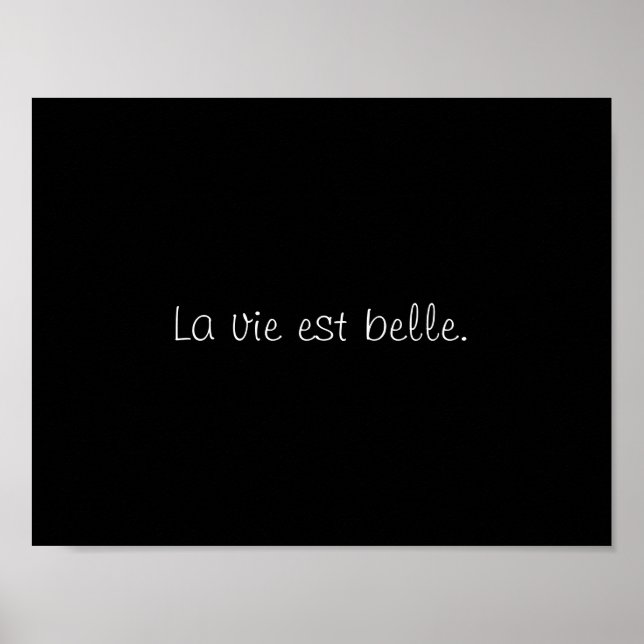 Póster La vie est belle. (A vida é bela.) (Frente)