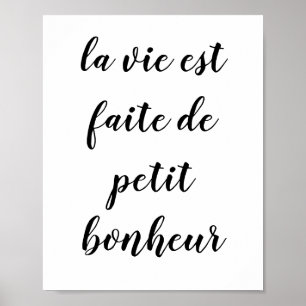 Poster La vie est faite de petit bonheur