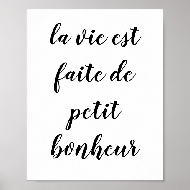 Poster La vie est faite de petit bonheur (Frente)