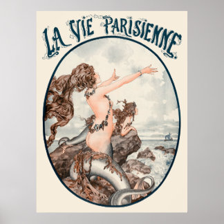 Poster La Vie Parisienne - Le chant des sirènes