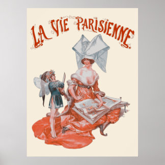 Poster La vie parisienne - Musique profane. Le galant mén