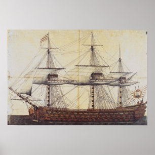 Póster La Ville da Paris do navio '