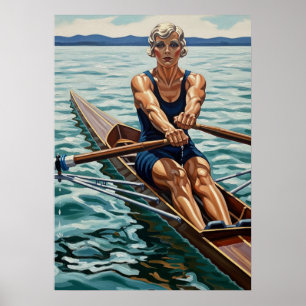 Poster LA VOGUEUSE (The Rower) - Artwor de arte original