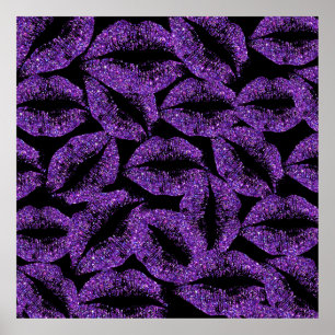 Póster Lábios de brilho púrpura