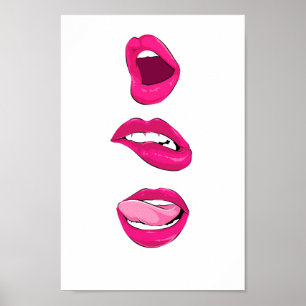 Poster Lábios do pop art