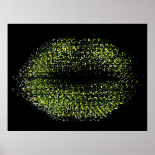 Poster Lábios Modernos de Arte Abstrato #42