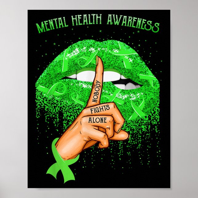 Poster Lábios mordejantes Mês de Consciência da Saúde Men (Frente)