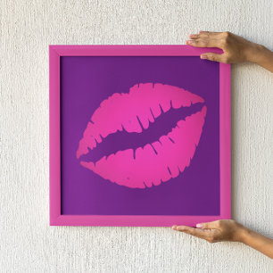 Póster Lábios rosa
