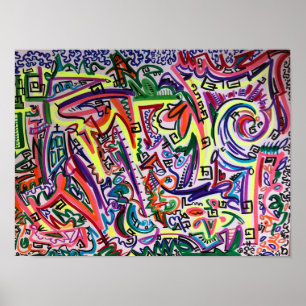Poster Labirinto de Arte Abstrata