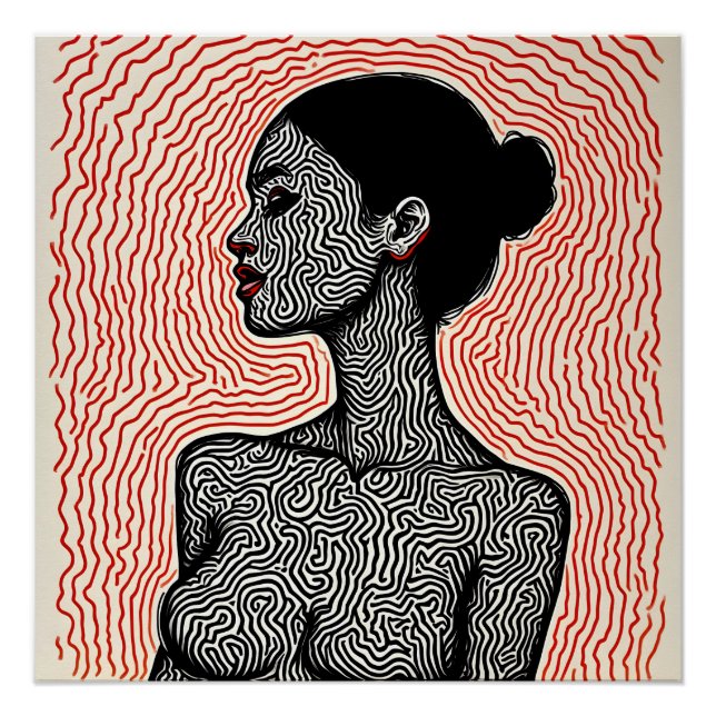 Póster Labirinto de Seu Despertar – Um Retrato Minimalist (Frente)