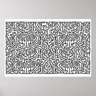 Poster labirinto do blockity
