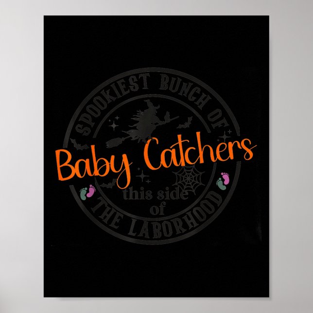 Poster Labor And Delivery Nurse Halloween Witch Hostal Pa (Frente)