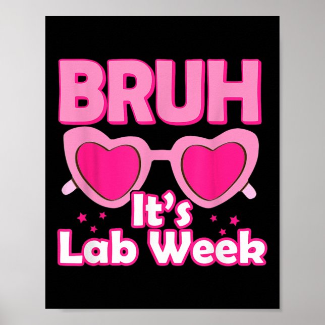 Poster Laboratório Bruh Pink Semana 2024 Do Laboratório M (Frente)