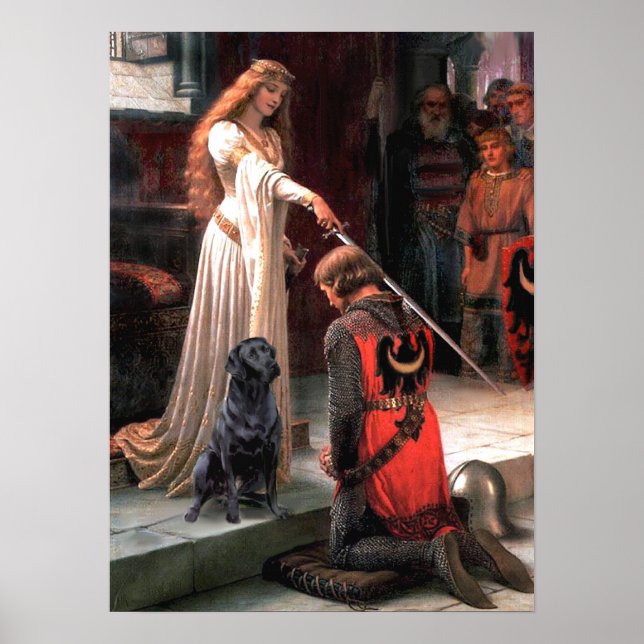 Póster Labrador 4 (preto) - The Accolade (Frente)