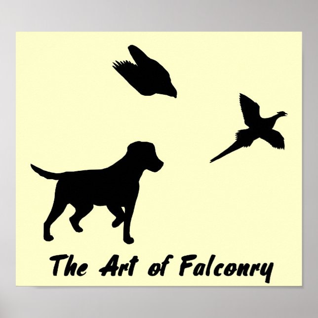 Póster Labrador e Falconry (Frente)