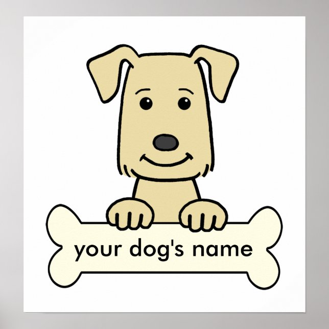 Poster Labrador Personalizado Retriever (Frente)