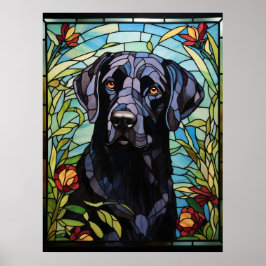 Poster Labrador preto