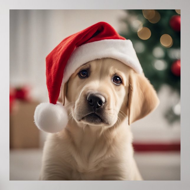 Poster Labrador Retriever Christmas (Frente)