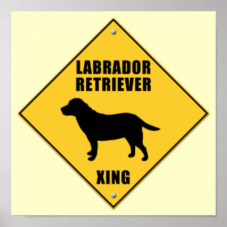 Poster Labrador Retriever Crossing (XING) Sinal