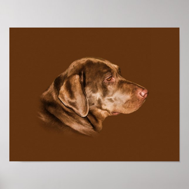 Póster Labrador Retriever Dog, Personalizável (Frente)
