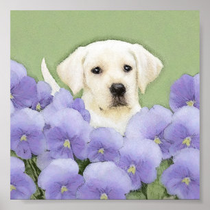 Poster Labrador Retriever Puppy Pintura Original