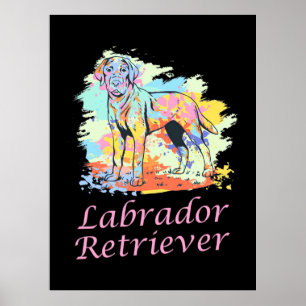 Poster Labrador Retriever Watercolor