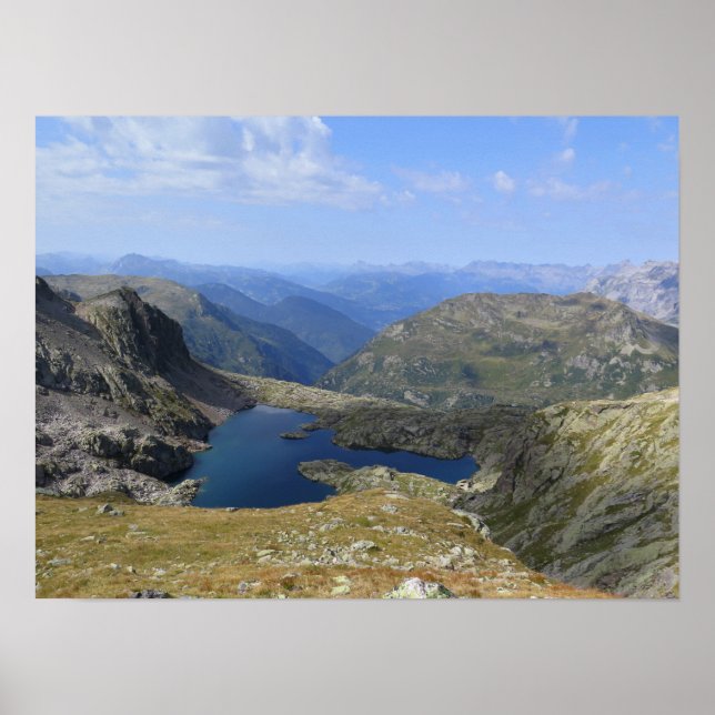 Poster Lac Cornu Francês Alpes Chamonix (Frente)