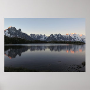 Poster Lac de Cheserys sunrise Chamonix