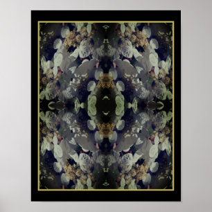 Poster Lacecap Branco Hydrangea Abstrato