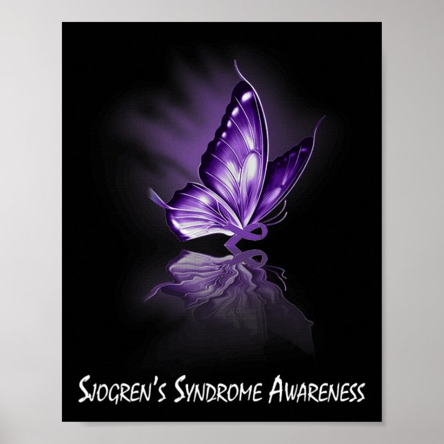 Poster Laço Borboleta Conscientização sobre Síndrome de S (Frente)