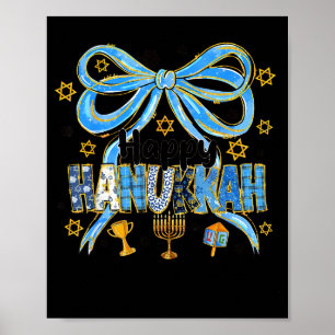 Poster Laço Coquete de Hanukkah Laço Judaico Laço de Meno