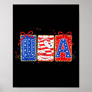 Poster Laco Coquete USA Patriótico Bandeira Americana 4 d