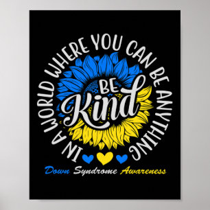 Poster Laço de Conscientização da Síndrome de Down Girass