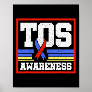 Poster Laço de conscientização de TOS Síndrome do Tórax S