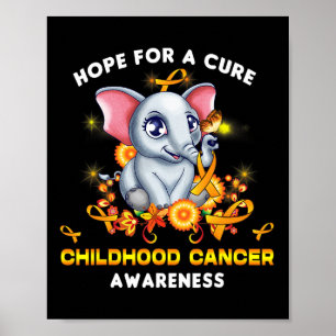 Poster Laço de Conscientização do Câncer Infantil Esperan