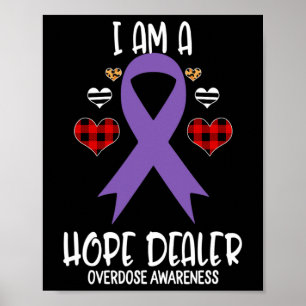 Poster Laço de Conscientização sobre Overdose Eu Sou um R