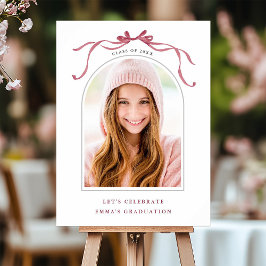 Poster Laço de Fita Rosa Profundo Boas-Vindas à Festa de