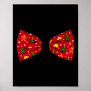 Poster Laco de Natal Engraçado Festa de Natal Fantasia Lo