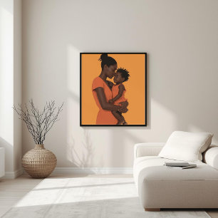 Poster Laço Imperfeito – Mãe e Filho Minimalista XI