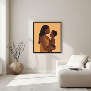 Poster Laço Imperfeito – Minimalista Mãe e Filho XV