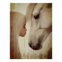 Póster Laço Inocente – Arte de Criança e Cavalo