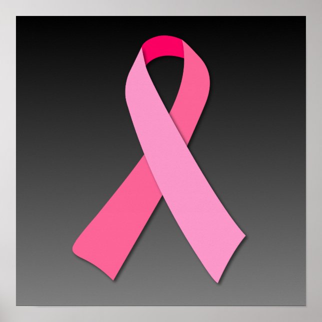 Poster Laço Rosa em Gradiente Escuro (Frente)