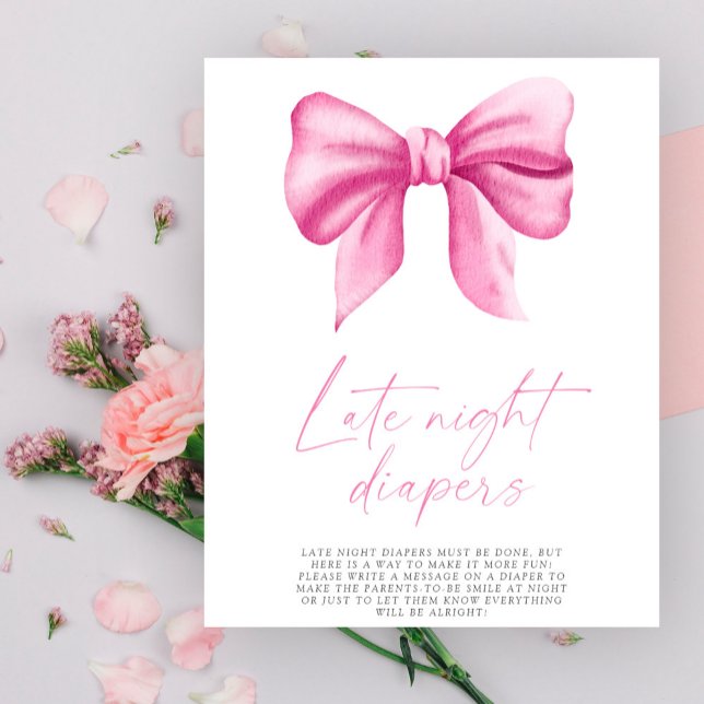 Poster Laço rosa - Jogo das fraldas à noite (Criador carregado)