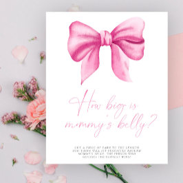 Poster Laço rosa - quão grande é a barriga da mamãe