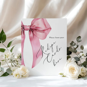 Poster Laço Rosa script  deixe seu cartão de receita aqui