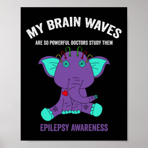 Poster Laço Roxo de Conscientização da Epilepsia - Consci